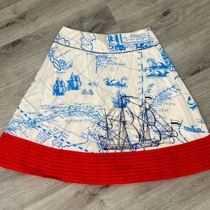 Nautical Summer Lithe skirt from Anthropologie, size 4